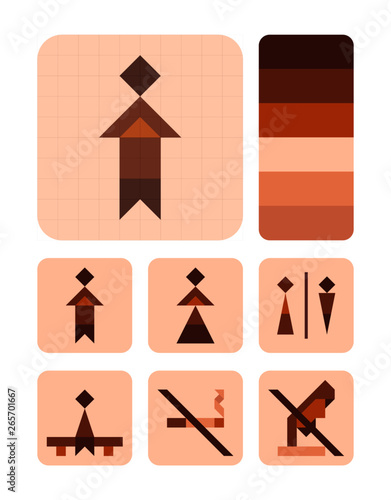 Señalética Pastel Low Poly