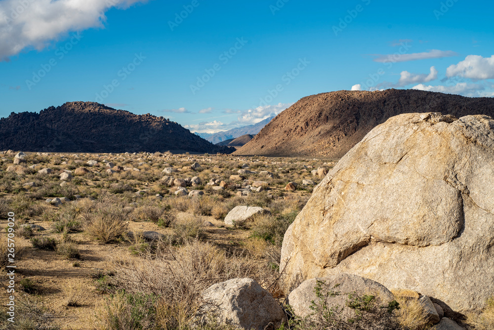 desert landscape in Eastern Sierra Nevada Alabama Hills of California, USA