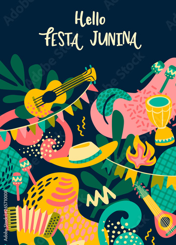 Latin American holiday, the June party of Brazil. Festa Junina.