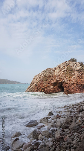 Adriatic seashore landscape seascape in Rafailovici Kamenovo, Montenegro  © oreans