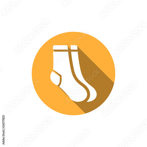 Socks icon in trendy flat style. Chirstmas socks vector illustration. Simple illustration of sock vector icon for web, mobile and UI design.