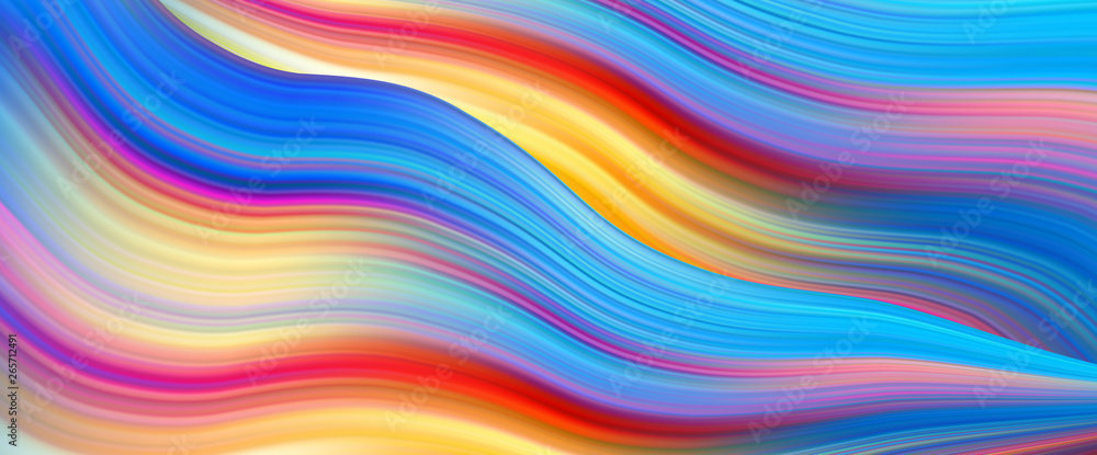 Colorful flow brush stroke. Wave sea isolated line Colorful flow brush stroke. Wave sea isolated line