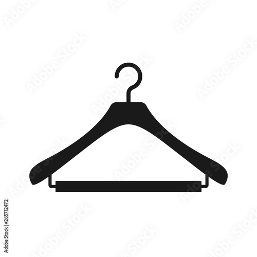 Hanger icon in modern style isolated on white background. Clothes hanger icon illustration.