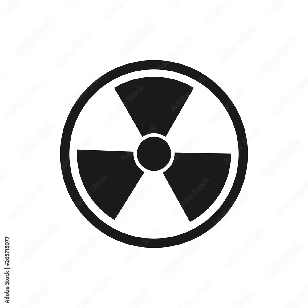 Nuclear Icon Vector. Radioactive danger sign. Hazard symbol. Uranium illustration. Atomic sign. Nuclear Icon Vector. Radioactive danger sign. Hazard symbol. Uranium illustration. Atomic sign.