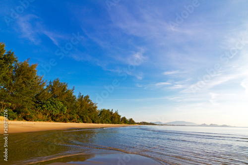 Beach pretty with blue sky morning at Ban Krut