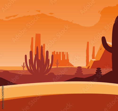 beautiful desert landscape scene
