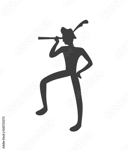 Creative design of visionary man icon