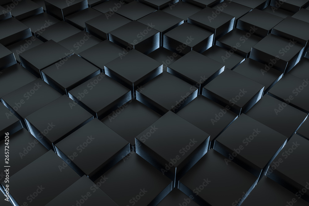 3d rendering, dark background, cube bricks with light effect. Computer digital background. 3d rendering, dark background, cube bricks with light effect. Computer digital background.
