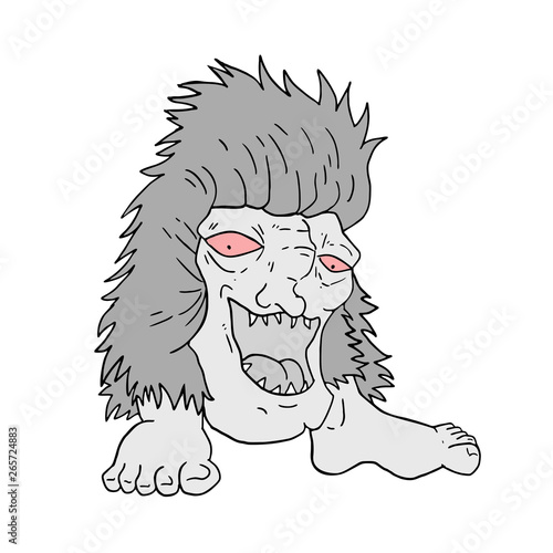 Design of ugly monster draw