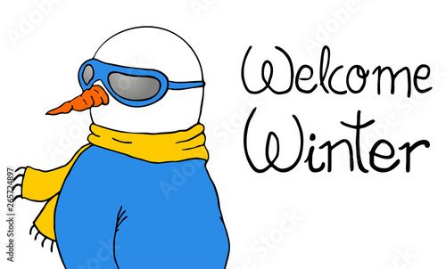elegant snowman illustration