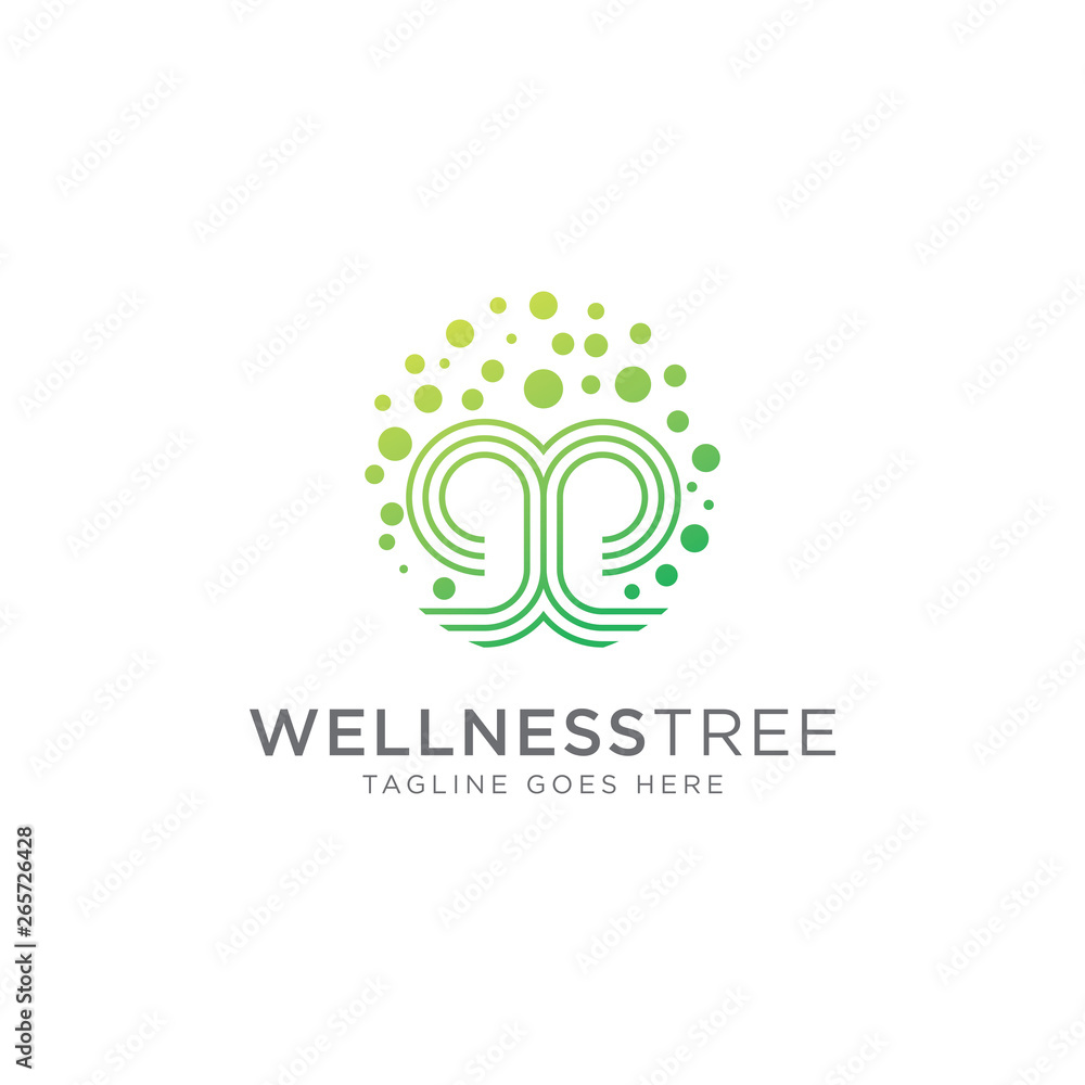 Wellness Tree Logo - Vector logo template