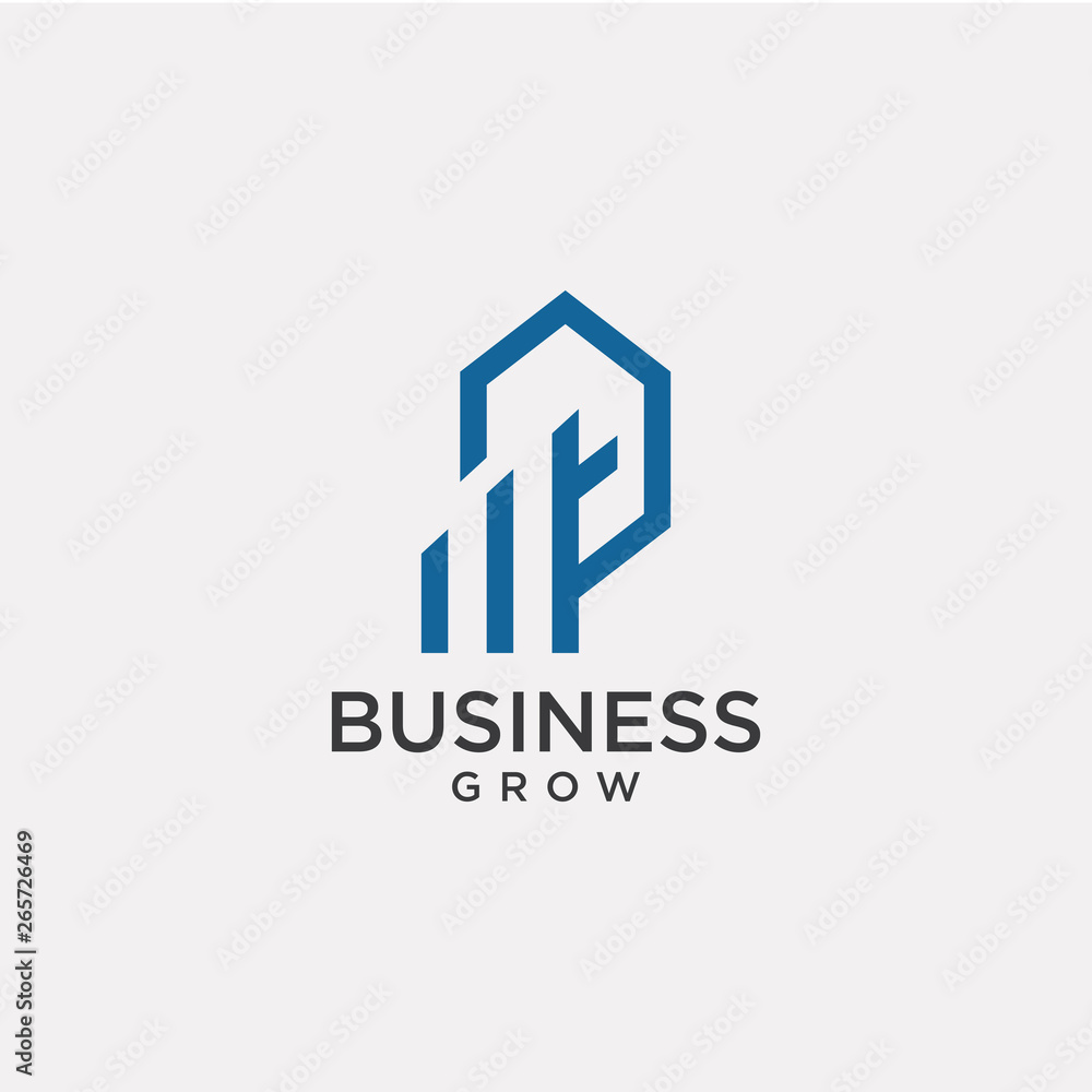 Bussiness Grow Logo - Vector logo template