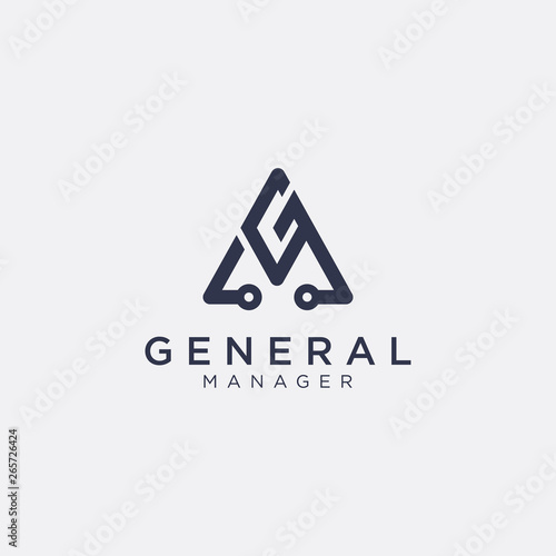 Initial GM Logo - Vector logo template