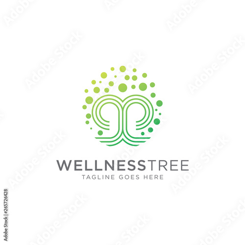 Wellness Tree Logo - Vector logo template