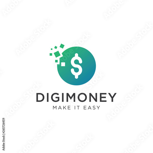 Digital Money Logo - Vector logo template