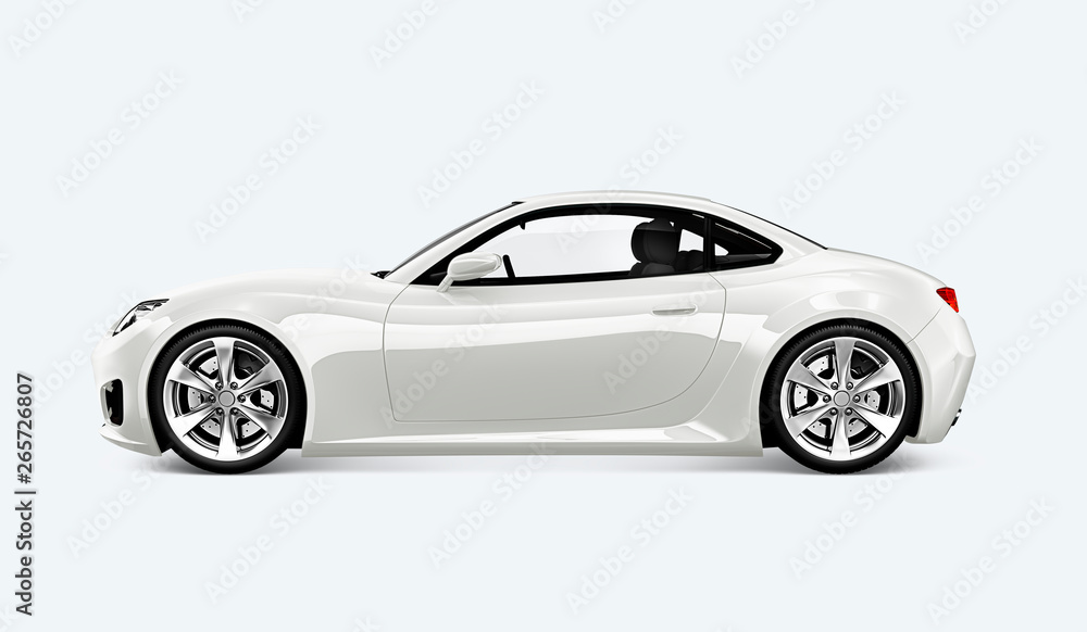 White sports car