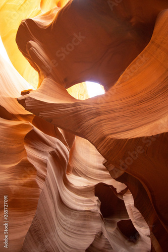 Lower slot canyon in Arizona is an amazing place to visit with light bouncing off the wall creating nature abstract artwork. The sandstone carving by flash flood is nature creation at it best.