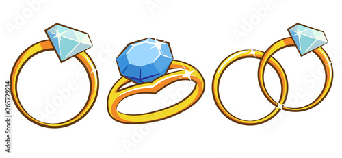 Diamond ring vector clipart