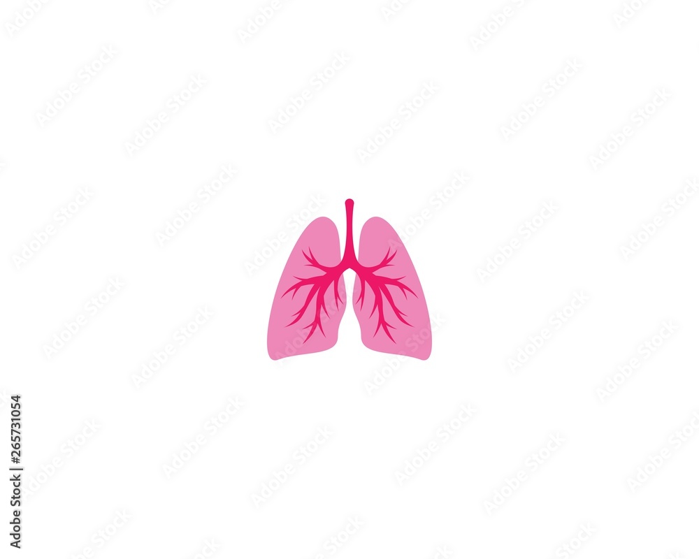 Lung logo template vector icon Lung logo template vector icon