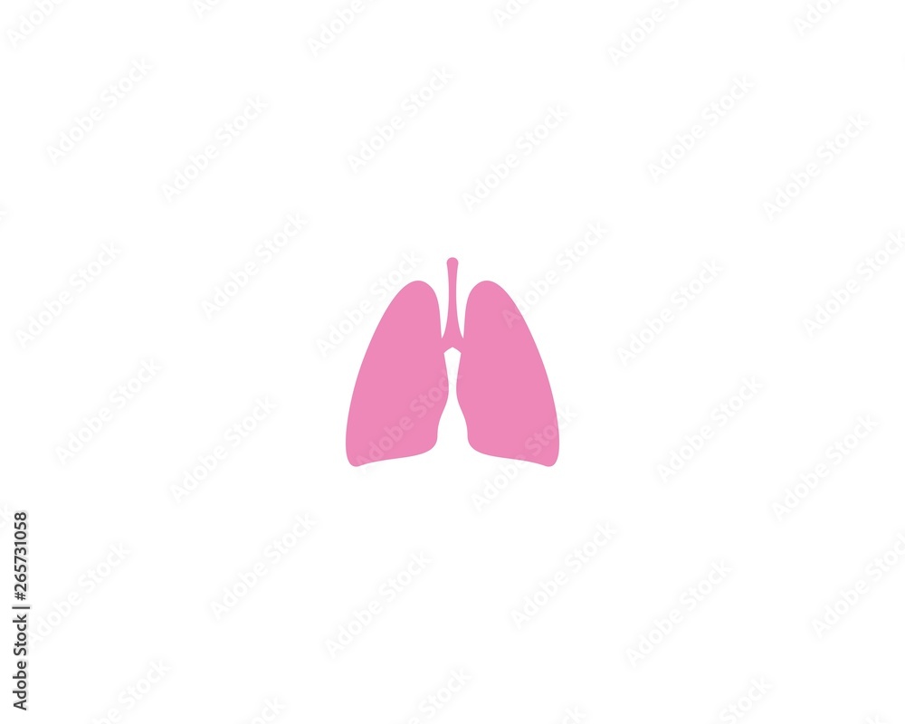 Lung logo template vector icon Lung logo template vector icon