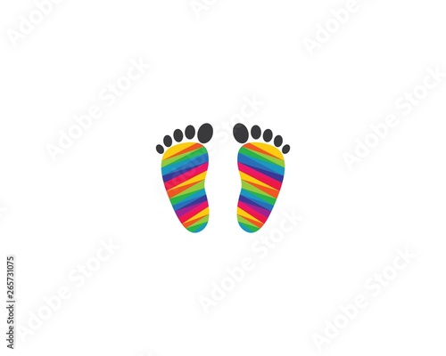 Foot therapist logo vector icon
