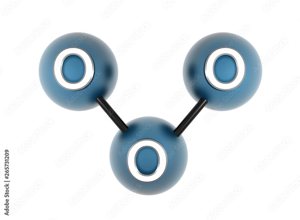 o3. ozone. Rendered 3d model. Isolated on white. o3. ozone. Rendered 3d model. Isolated on white.