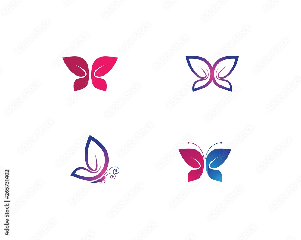 Butterfly logo template vector icon Butterfly logo template vector icon