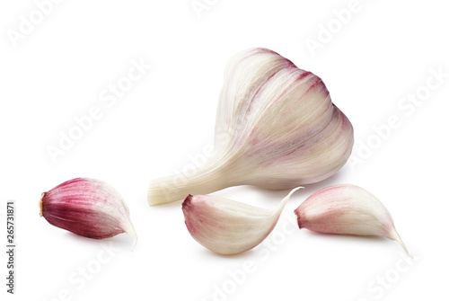 Fresh Garlic isolated on white background