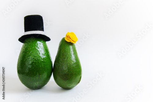 Minimal original avocado concept for party invitations and holidays greeting cards