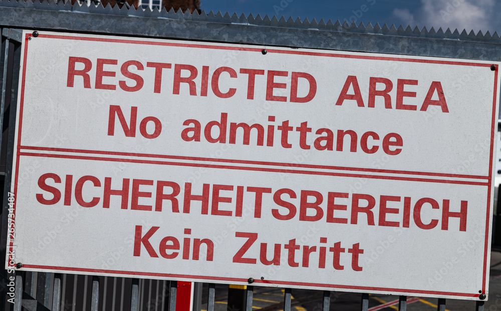 Obraz premium Restricted Area