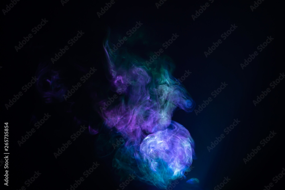 Obraz premium smoke abstract background multicolor . free form swirl flowing fog in the air .