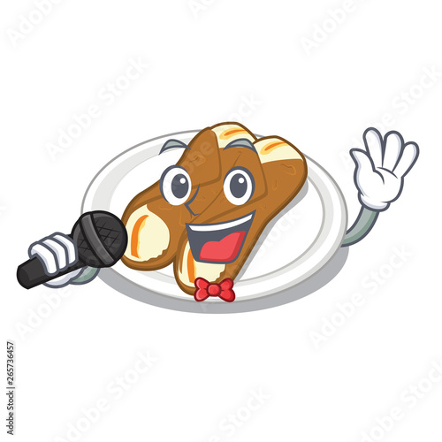 Singing cannoli isolated with in the character