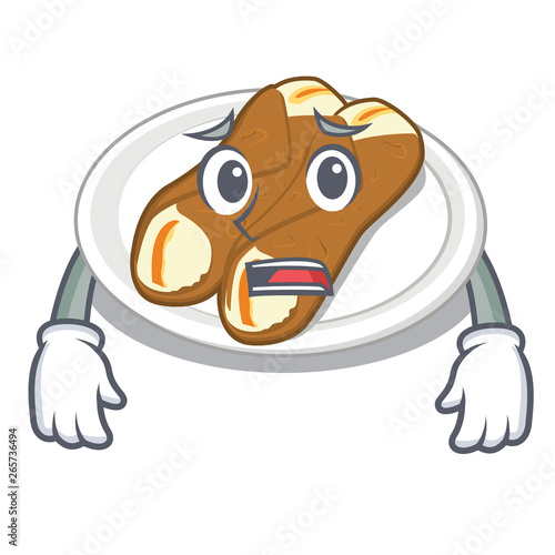 Afraid cannoli isolated with in the character