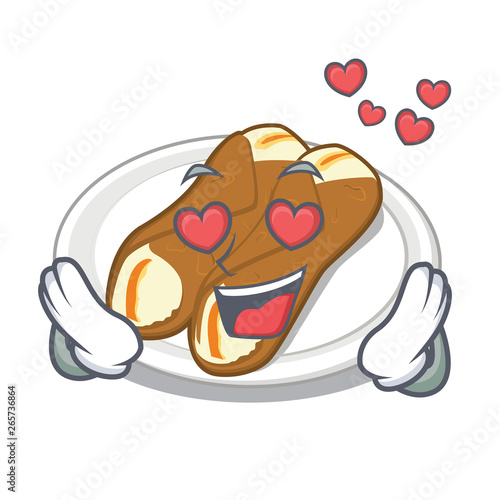 In love cannoli isolated with in the character