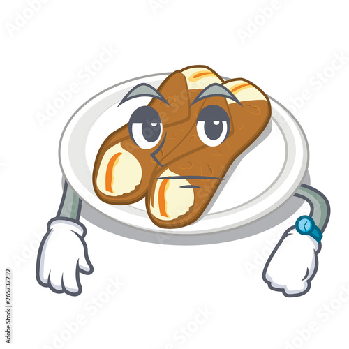 Waiting cannoli in the a cartoon shape