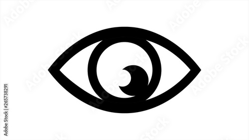 eye icon animation with optional luma matte. Alpha Luma Matte included. 4k video