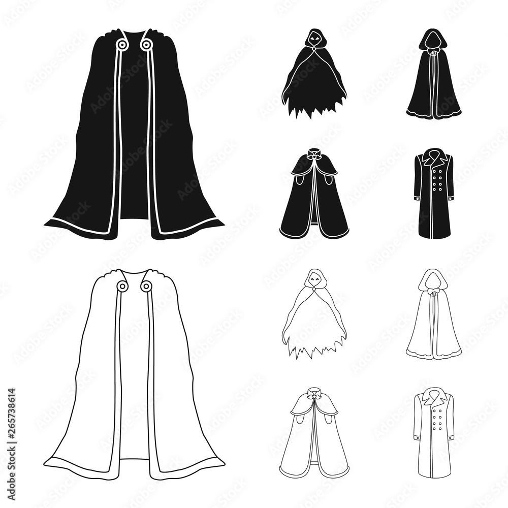 Isolated object of material and clothing logo. Collection of material and garment stock symbol for web. Isolated object of material and clothing logo. Collection of material and garment stock symbol for web.