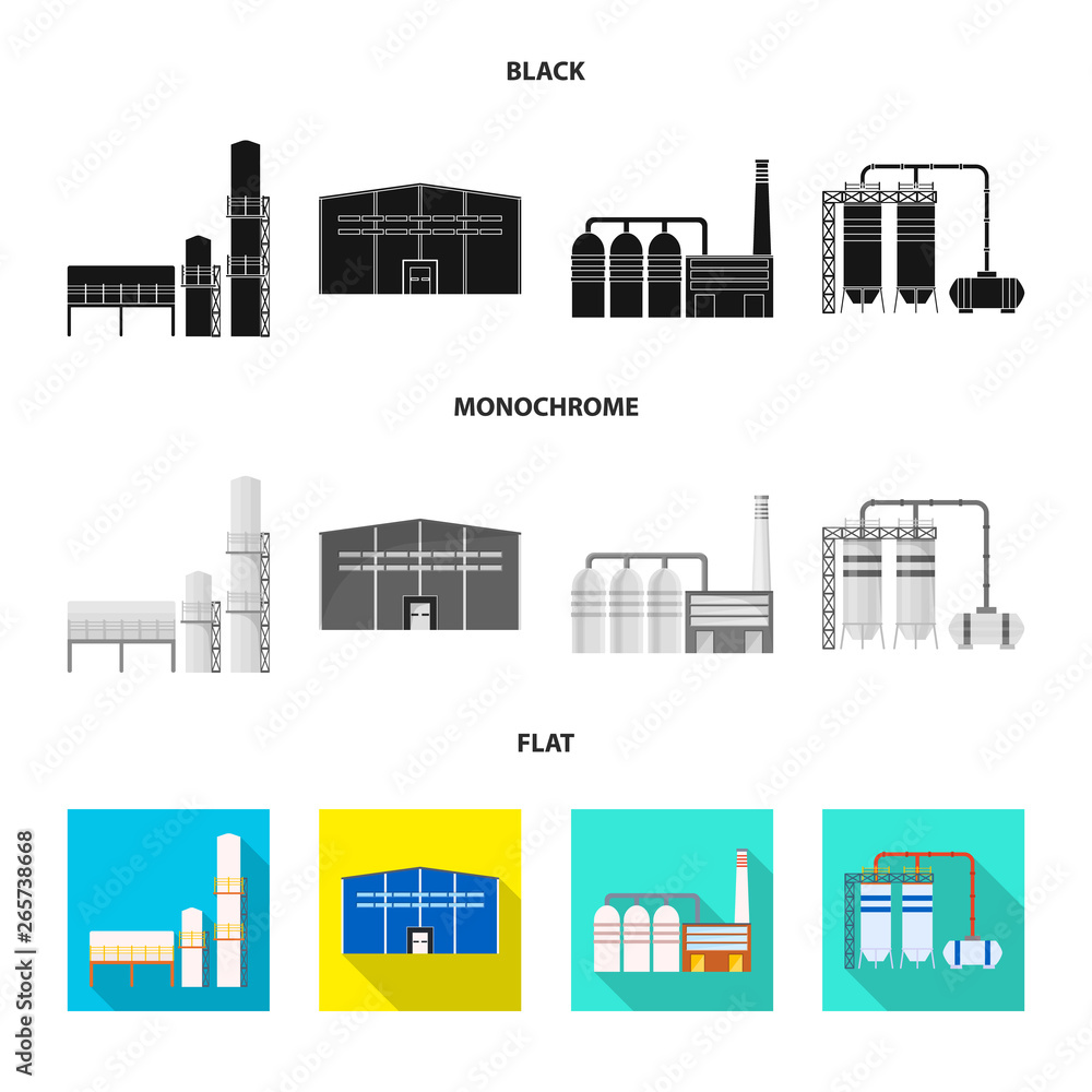 Vector design of production and structure icon. Collection of production and technology vector icon for stock.