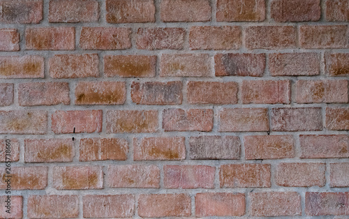 old red brick wall background.Old brick wall for background.