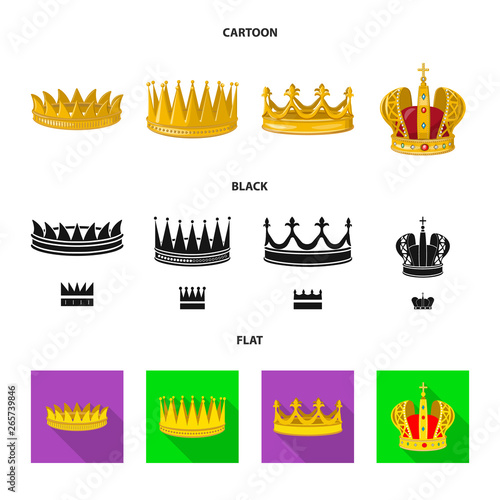 Isolated object of medieval and nobility icon. Set of medieval and monarchy stock symbol for web.