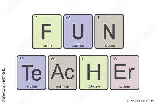 The chemical elements of the periodic table,funny phrase -fun teacher