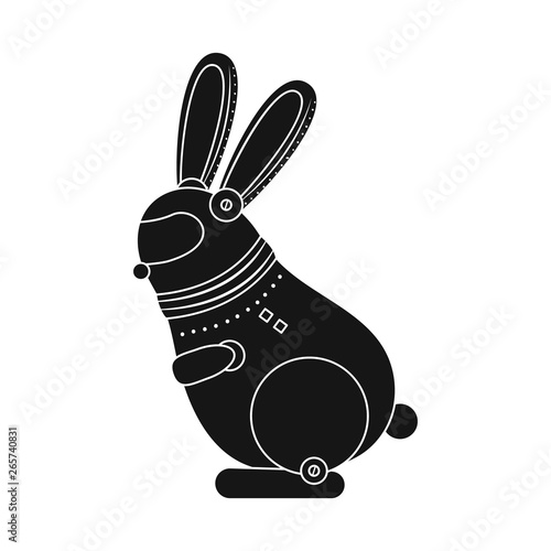 Isolated object of rabbit and animal sign. Collection of rabbit and intelligence vector icon for stock.