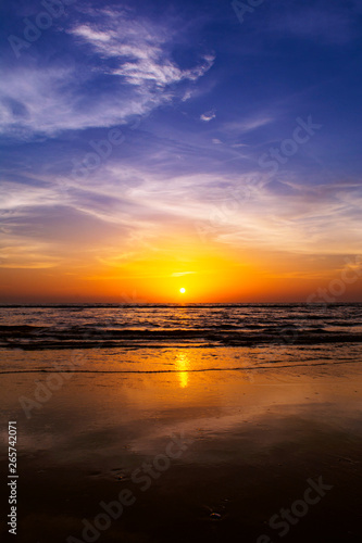 Dramatic Sunset over the Indian Ocean