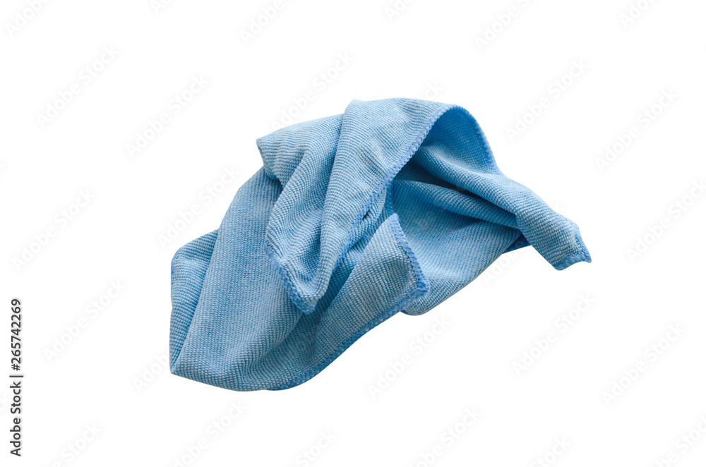 blue microfiber cloth