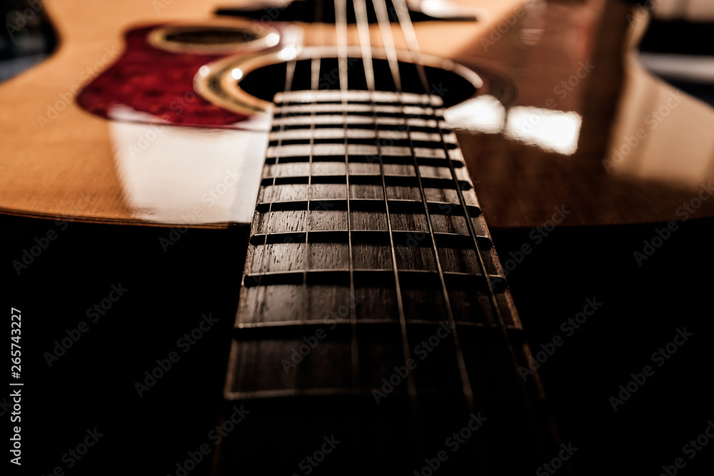 Fototapeta premium closeup of a guitar