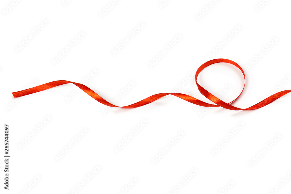 Red ribbon isolated on white Red ribbon isolated on white