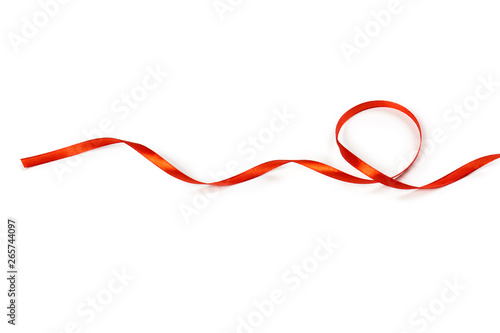 Red ribbon isolated on white