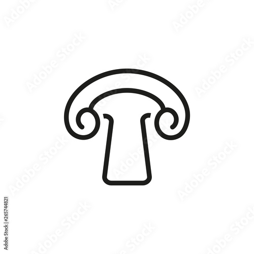 Champignon line icon. Ingredient, food preparation, grocery. Vegetables concept. Vector illustration can be used for topics like food, healthy eating, cooing