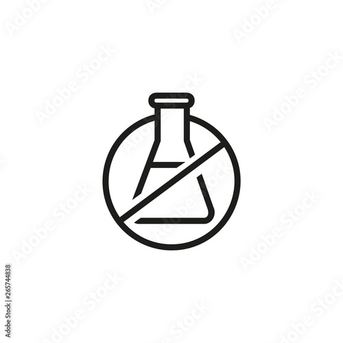 Chemical free line icon. Organic food, no additives, no preservatives. Natural food. Vector illustration can be used for topics like food, healthy eating, market