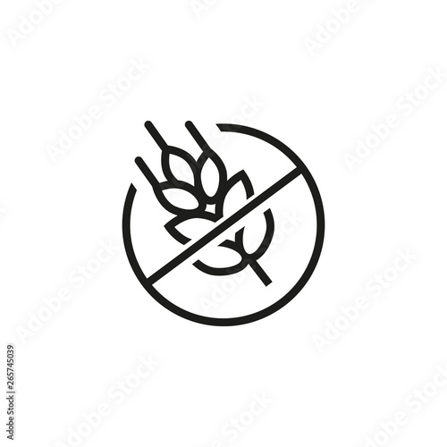Gluten free line icon. GMO, allergy product, dieting. Natural food. Vector illustration can be used for topics like food, healthy eating, market
